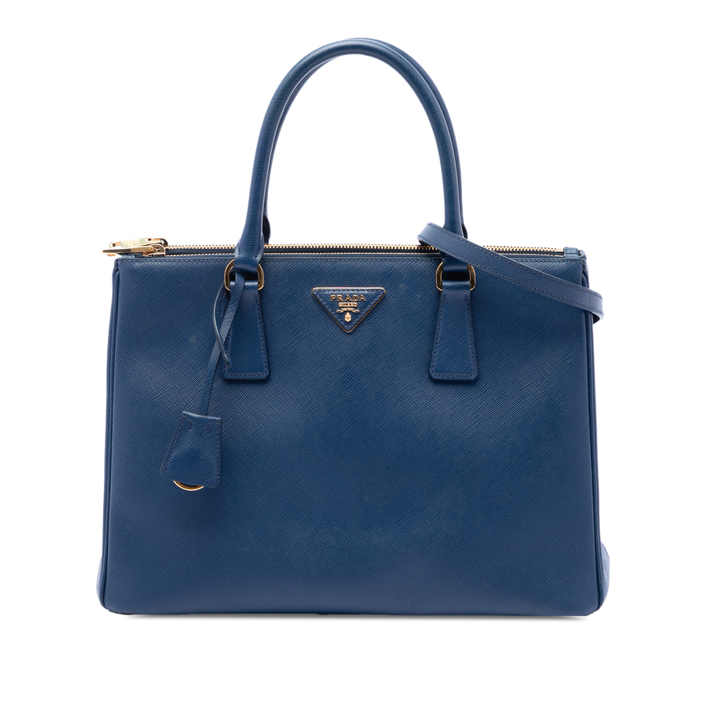 Pre-Loved Prada Medium Saffiano Lux Galleria Double Zip Satchel